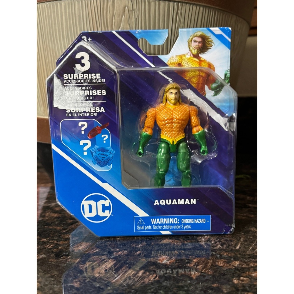 DC Aquaman 4" Action Figure with 3 Surprise Accessories Spin Master NEW